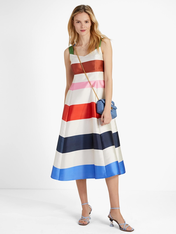 Kate Spade Adventure Stripe Grace Women's Dress Multicolor | 07231-PGAS