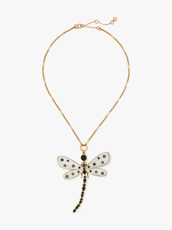 Kate Spade Dazzling Dragonfly Statement Pendant Women's Necklace Gold | 02459-HRWM