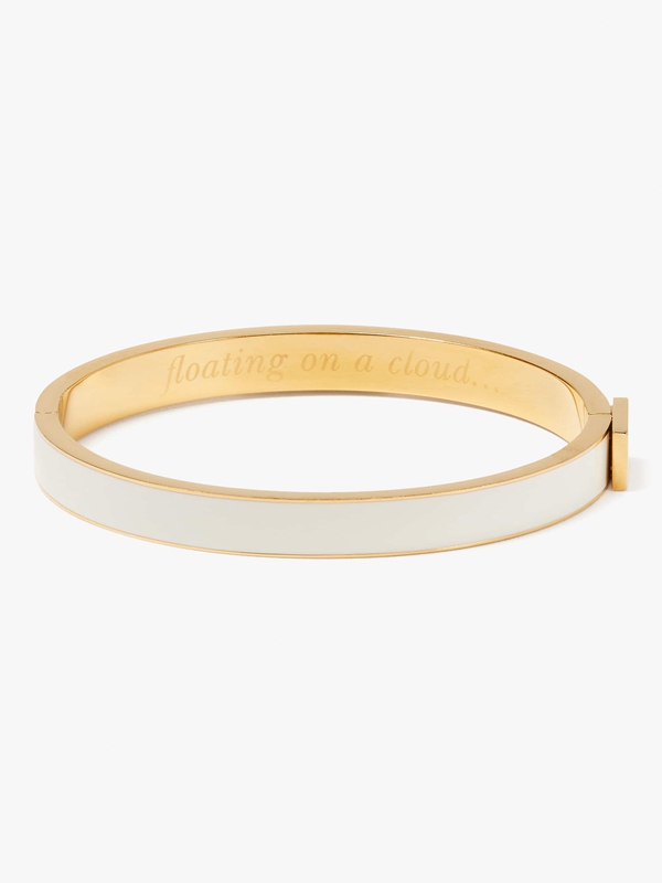 Kate Spade Floating On A Cloud Thin Idiom Women's Bracelet White | 19380-GENY