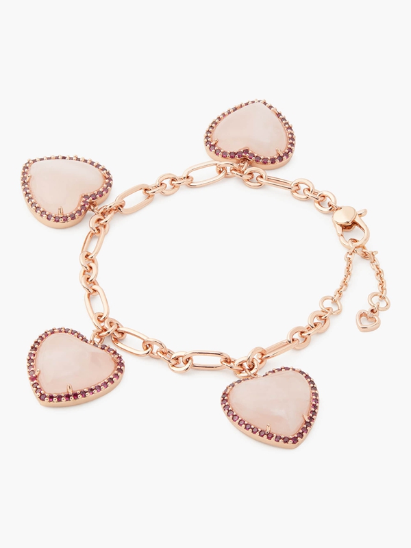 Kate Spade Heart Of Hearts Charm Women's Bracelet Pink | 06813-QHTL