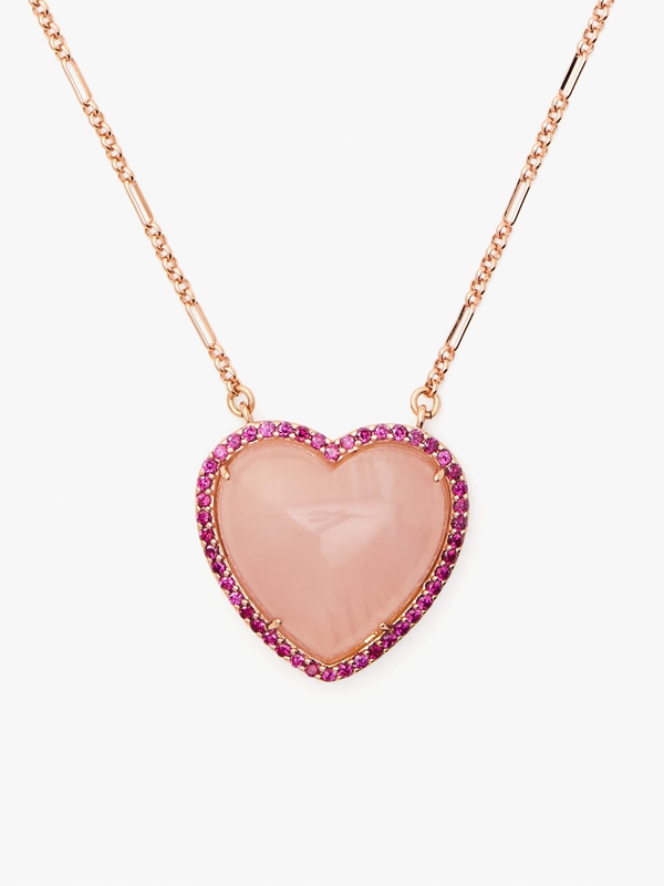 Kate Spade Heart Of Hearts Pendant Women's Necklace Pink | 85936-FCKN