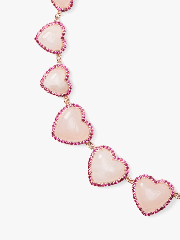 Kate Spade Heart Of Hearts Statement Women's Necklace Pink | 60829-LFWA