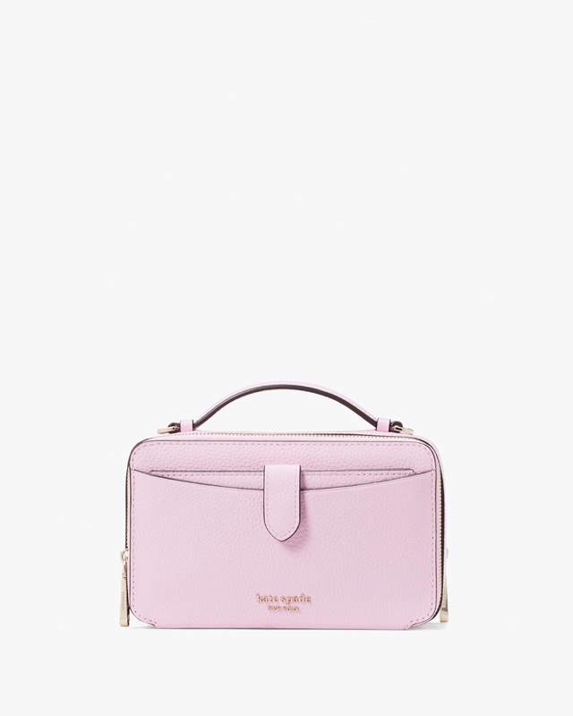 Kate Spade Hudson Double Zip Women's Crossbody Bags Lavender | 83764-DHUJ