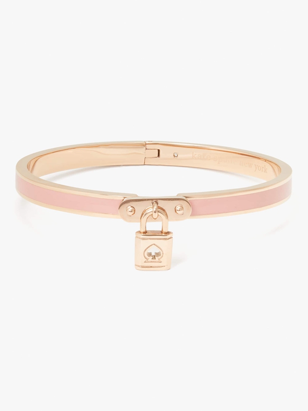 Kate Spade Lock And Spade Charm Women's Bracelet Pink | 20431-EZTM