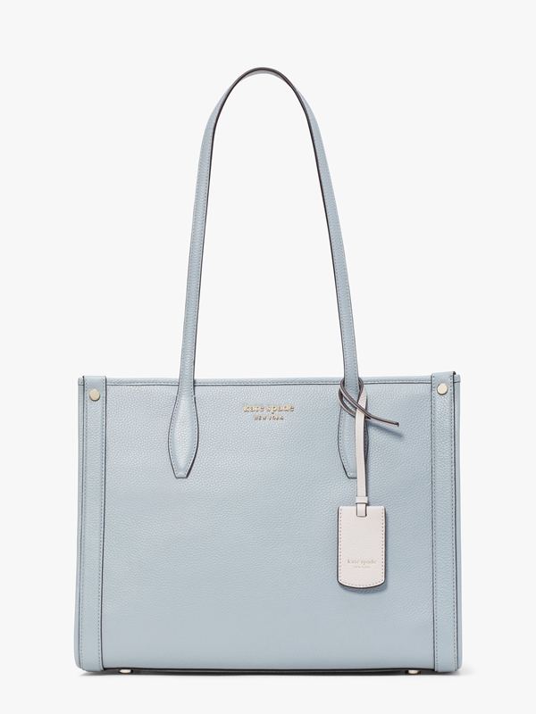 Kate Spade Market Pebbled Leather Medium Women's Tote Bags Blue | 09387-VRMC