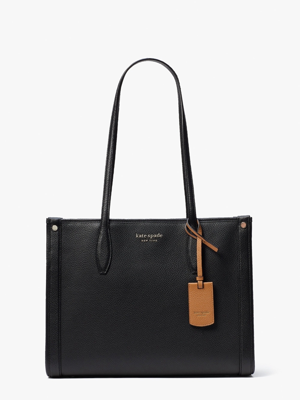 Kate Spade Market Pebbled Leather Medium Women's Tote Bags Black | 89523-CUOJ