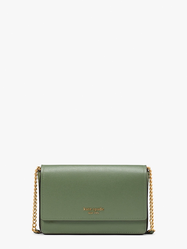 Kate Spade Morgan Flap Chain Women's Wallets Green | 37462-RHJX