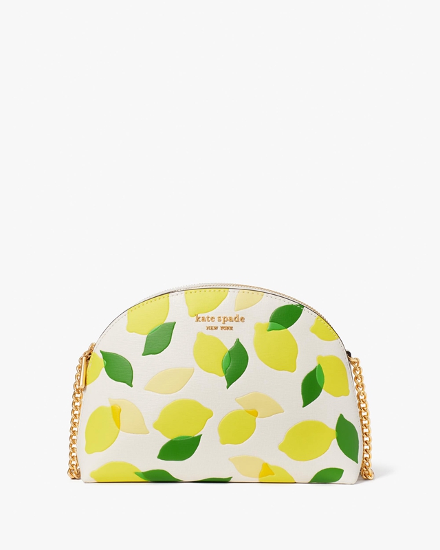 Kate Spade Morgan Lemon Toss Embossed Double-Zip Dome Women's Crossbody Bags Multicolor | 30745-UNYS