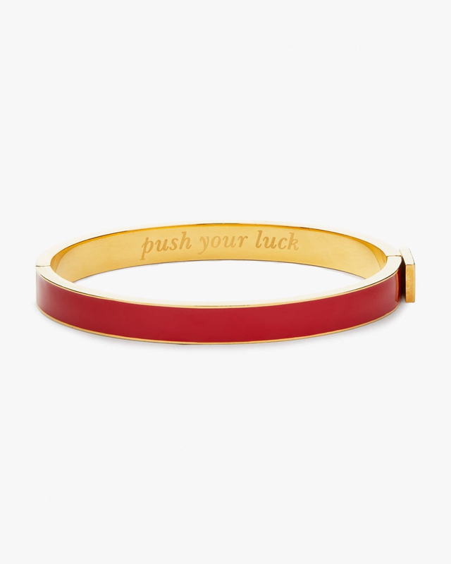 Kate Spade Push Your Luck Thin Idiom Women's Bracelet Red | 24096-HGSN