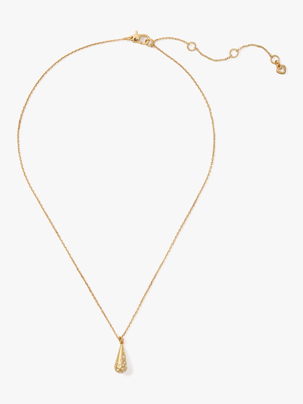 Kate Spade Rain Drop Mini Pendant Women's Necklace Gold | 37250-FNBQ