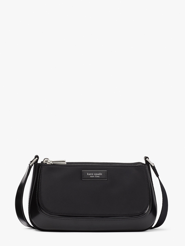 Kate Spade Sam Icon Nylon East West Medium Women's Crossbody Bags Black | 85190-OCBG