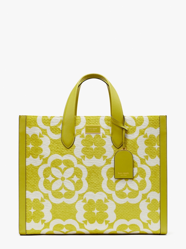 Kate Spade Spade Flower Monogram Manhattan Chenille Large Women's Tote Bags Multicolor | 62891-ITZR