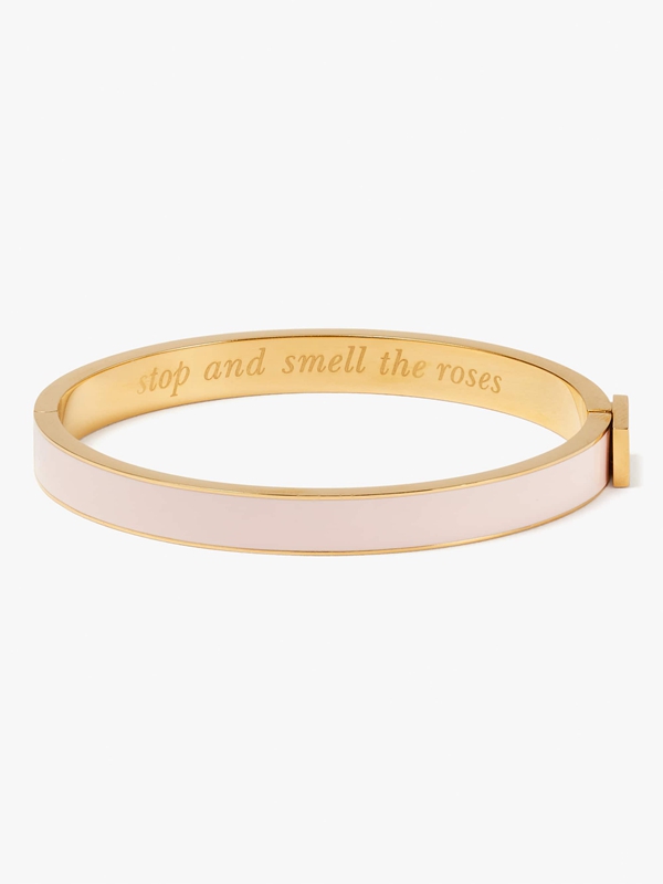 Kate Spade Stop And Smell The Roses Thin Idiom Women's Bracelet Pink | 78513-ANOG