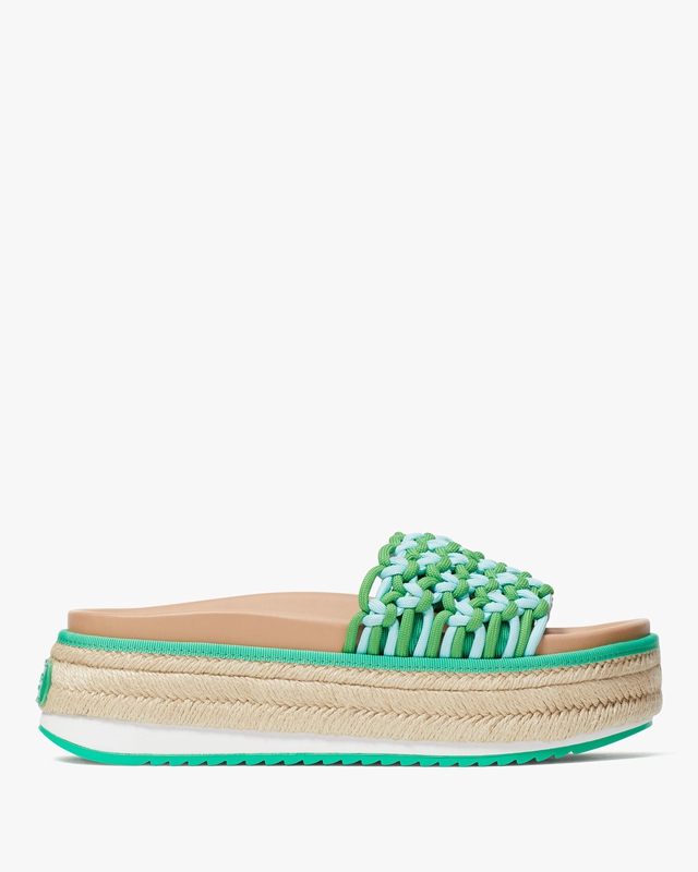 Kate Spade Vita Platform Slide Women's Sandals Green | 12968-ORWX