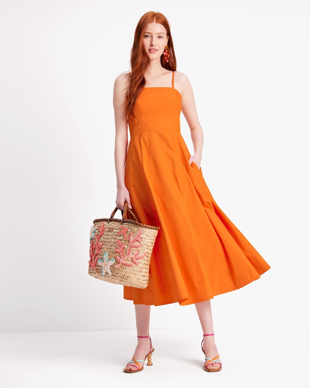 Kate Spade Anita Taffeta Women's Dress Orange | 37846-LXWS