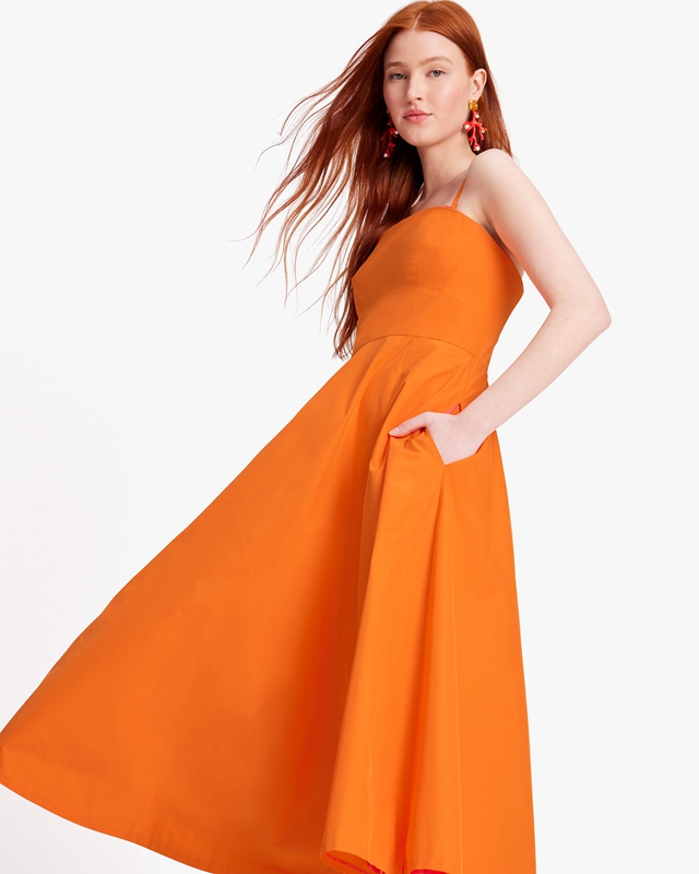 Kate Spade Anita Taffeta Women's Dress Orange | 37846-LXWS