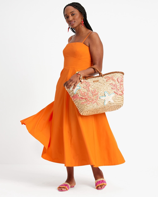 Kate Spade Anita Taffeta Women's Dress Orange | 37846-LXWS