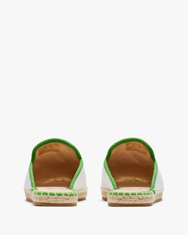 Kate Spade Azura Lemons Espadrille Women's Mules White / Green | 14735-WXGN