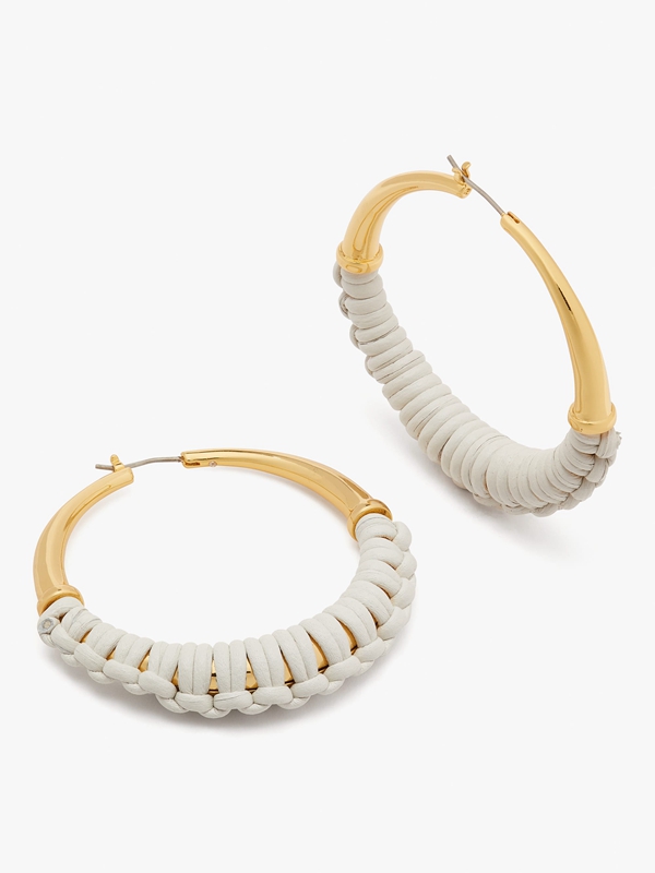 Kate Spade Bohemia Hoops Women\'s EarRings Cream | 01853-XJCG