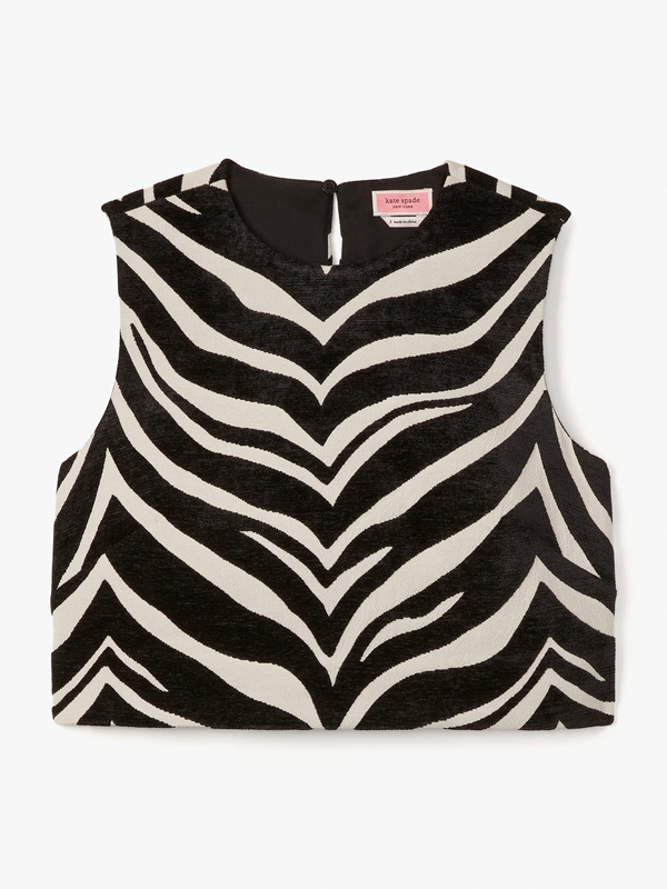 Kate Spade Bold Zebra Jacquard Shell Women's Tops Grey | 92346-ICWP