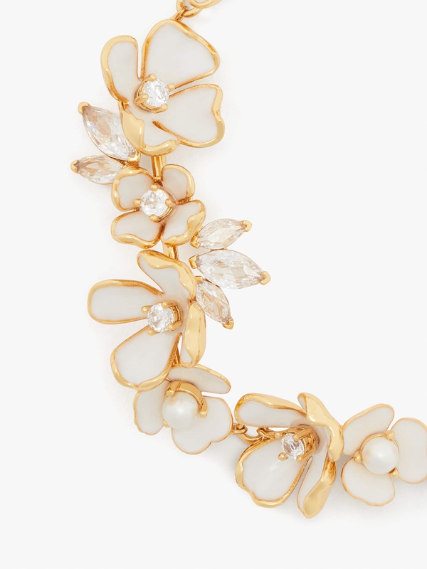 Kate Spade Bouquet Toss Women's Bracelet White / Gold | 86435-SXPO