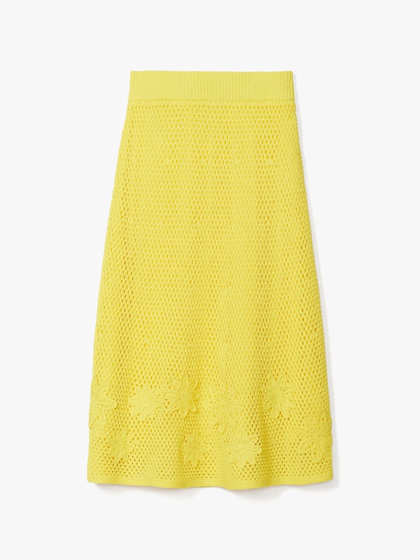 Kate Spade Crochet Midi Knit Women's Skirts Yellow | 81695-CFLS