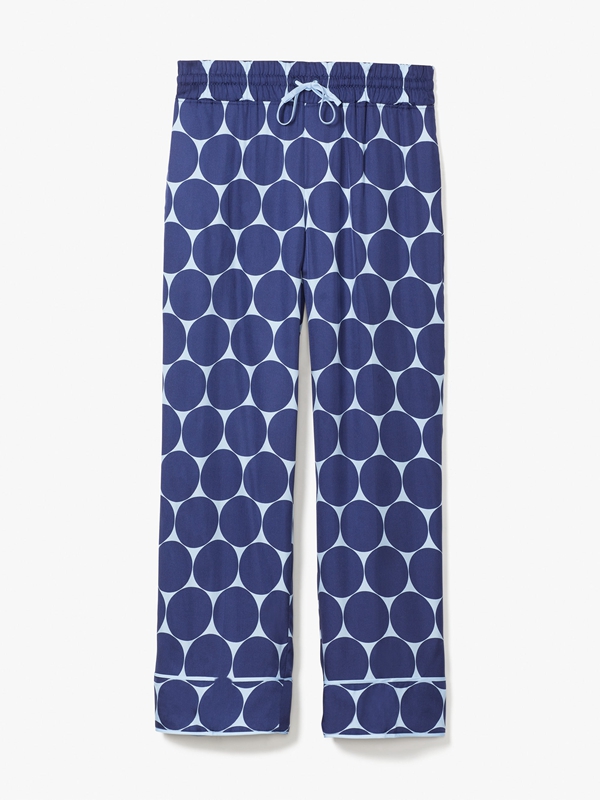 Kate Spade Deborah Dot Silk Twill Women's Pants Blue | 26518-DUWL