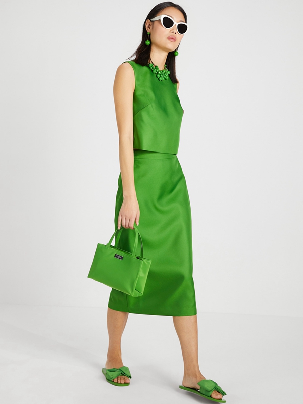 Kate Spade Duchess Satin Shell Women's Knitwear Green | 80927-VLCR