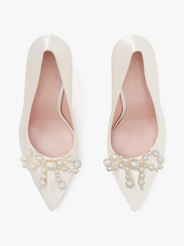 Kate Spade Elodie High Women's Heels White | 13682-YQOA