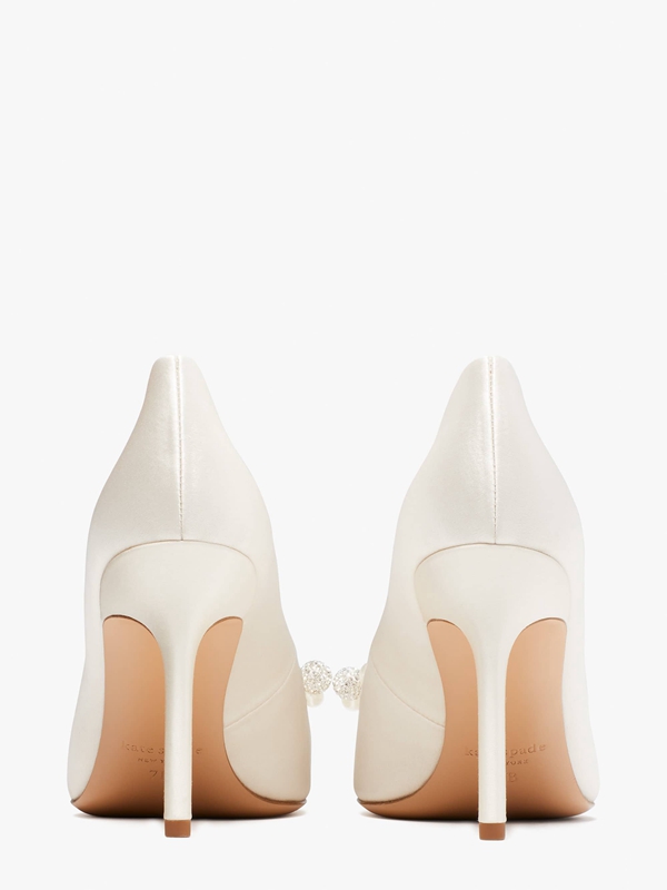 Kate Spade Elodie High Women's Heels White | 13682-YQOA