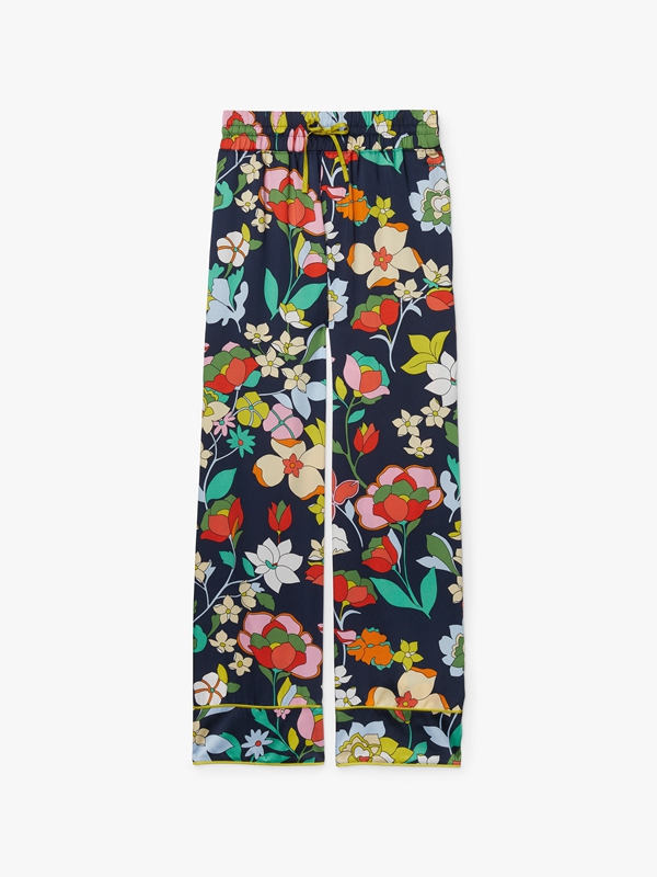 Kate Spade Flower Bed Twill Women's Pants Blue | 53729-MLFB