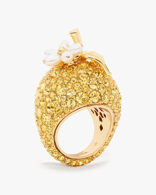 Kate Spade Fresh Squeeze Cocktail Women\'s Ring Gold | 93528-IOAS