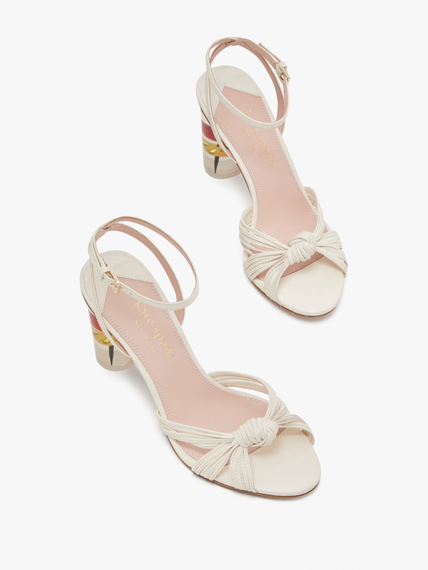 Kate Spade Happy Hour Women's Sandals Cream | 54761-TVYH