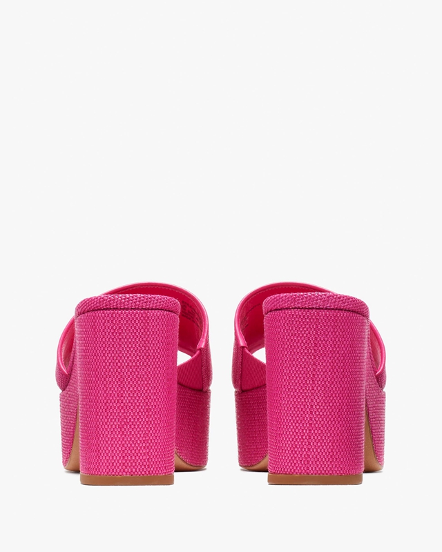 Kate Spade Ibiza Raffia Women's Sandals Rose | 81706-QDFT