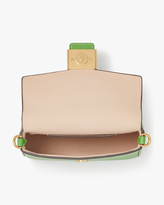 Kate Spade Katy Textured Leather Flap Chain Women's Crossbody Bags Green | 69873-KMCI