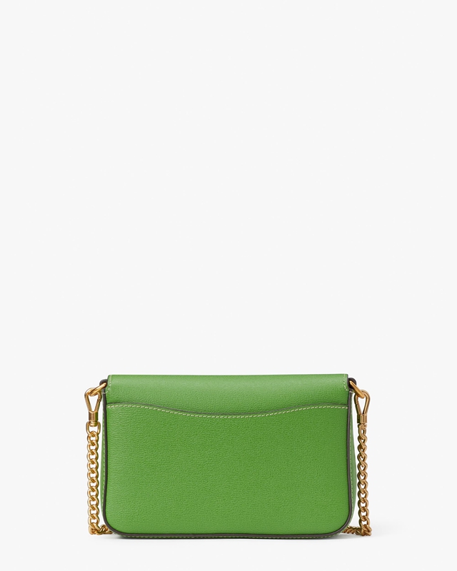 Kate Spade Katy Textured Leather Flap Chain Women's Crossbody Bags Green | 69873-KMCI