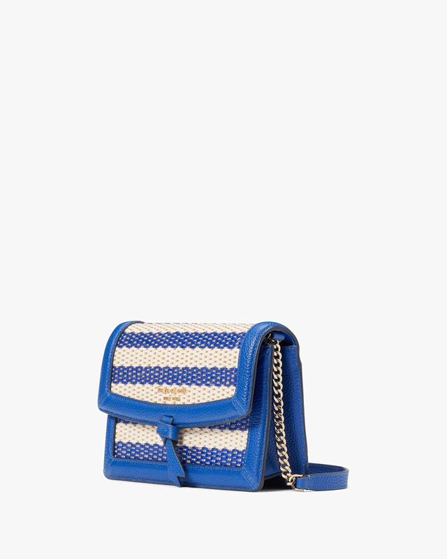 Kate Spade Knott Striped Flap Women's Crossbody Bags Blue | 94051-CJKD