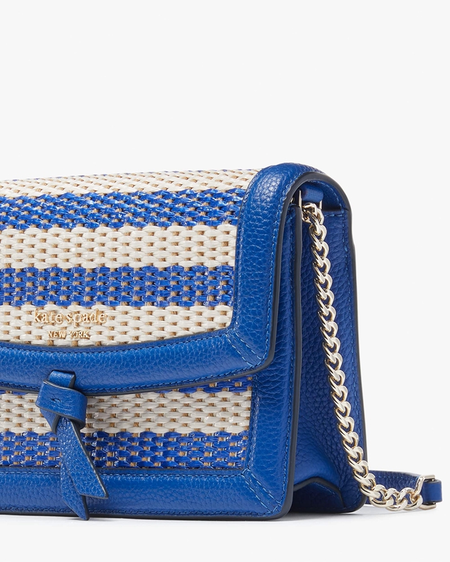 Kate Spade Knott Striped Flap Women's Crossbody Bags Blue | 94051-CJKD