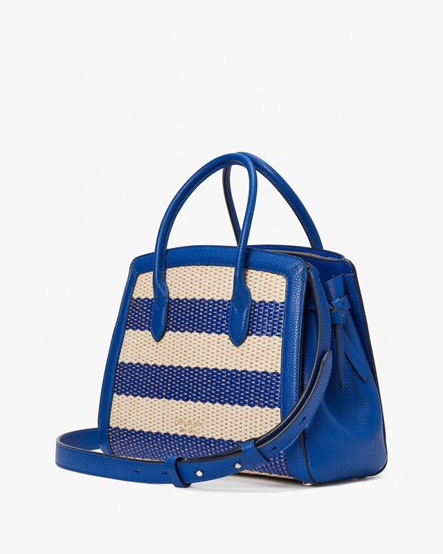 Kate Spade Knott Striped Medium Women's Satchel Bags Blue | 35461-MQFB