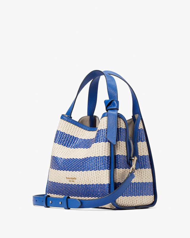 Kate Spade Knott Striped Medium Women's Crossbody Bags Blue | 36795-JOYG