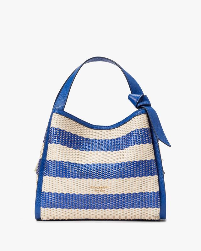 Kate Spade Knott Striped Medium Women\'s Crossbody Bags Blue | 36795-JOYG