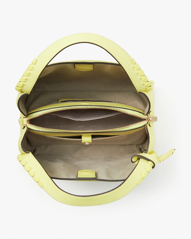 Kate Spade Knott Whipstitched Medium Women's Crossbody Bags Yellow | 49613-WFOT