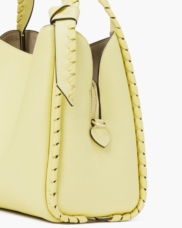 Kate Spade Knott Whipstitched Medium Women's Crossbody Bags Yellow | 49613-WFOT