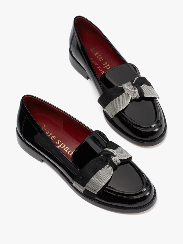 Kate Spade Leandra Women's Loafers Black | 92481-RDYQ