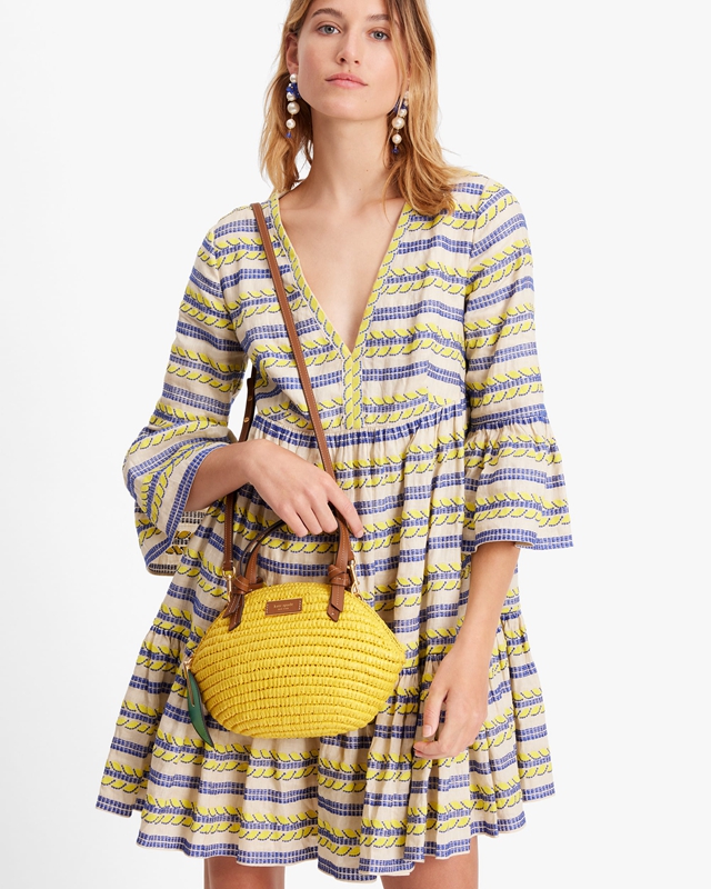 Kate Spade Lemon Drop Straw 3d Women's Crossbody Bags Yellow | 05476-FGHA