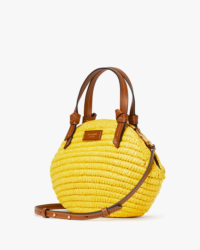 Kate Spade Lemon Drop Straw 3d Women's Crossbody Bags Yellow | 05476-FGHA