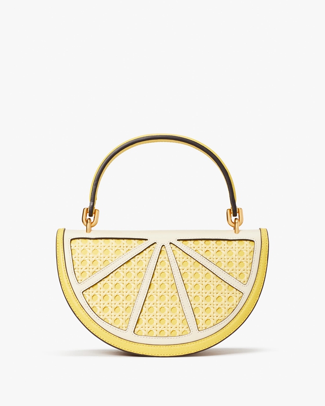 Kate Spade Lemon Drop Wicker 3d Women's Crossbody Bags Yellow | 31968-BHAD