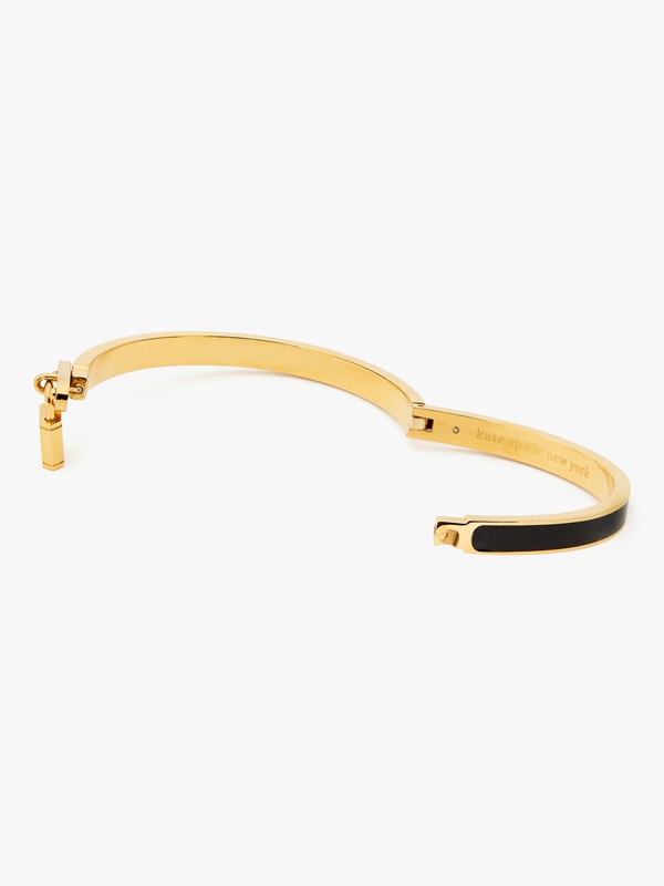 Kate Spade Lock And Spade Charm Women's Bracelet Black | 42087-KDFG