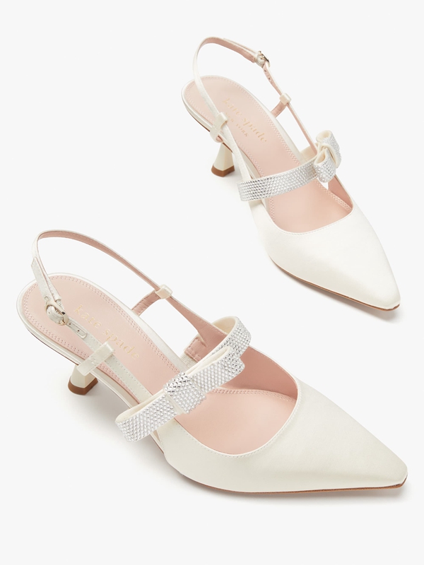 Kate Spade Maritza Pave Women's Heels White | 45187-XGYI