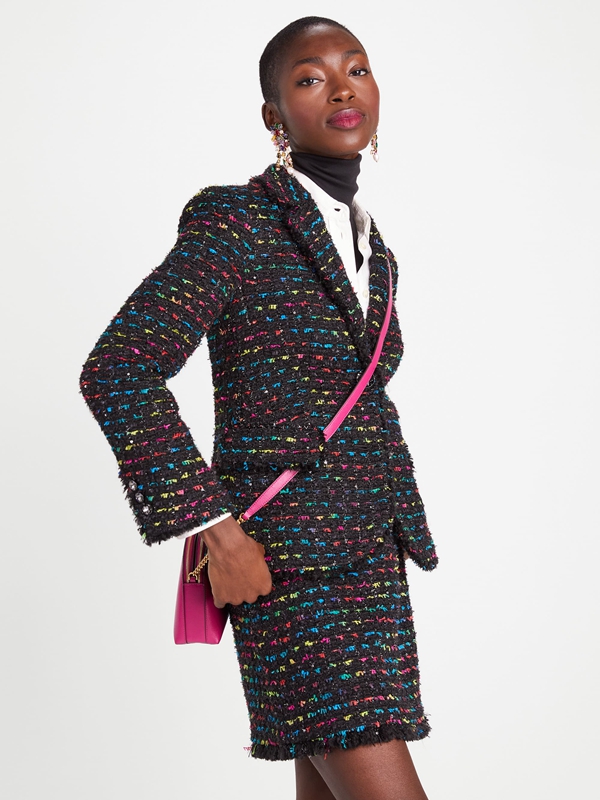 Kate Spade Metallic Tweed Blazer Women's Jackets Multicolor | 06237-EIML